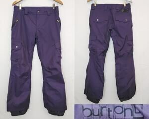 Burton Dryride Ski Pants Women's S Purple Cargo Pockets Waterproof #Z5828